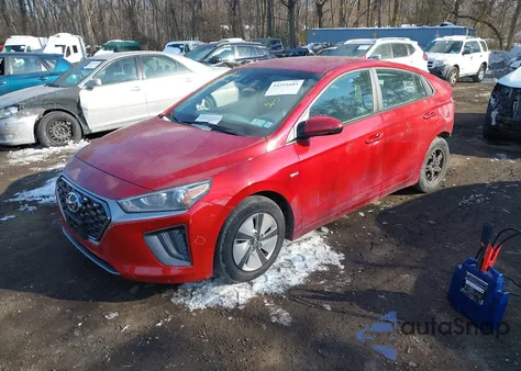 2020 Hyundai Ioniq Hybrid Blue z USA, uszkodzony, nr VIN KMHC65LC0LU221248
